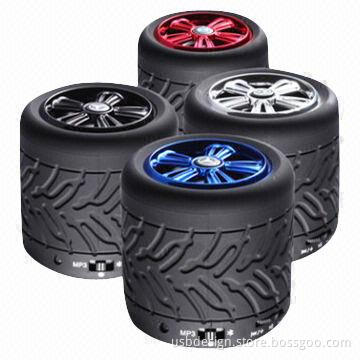 Customized color roller foot step PVC and ABS speaker